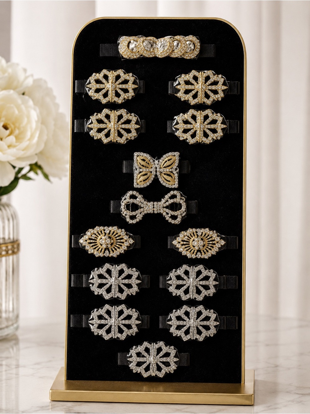 Crystal Embellished Gold & Silver buttons
